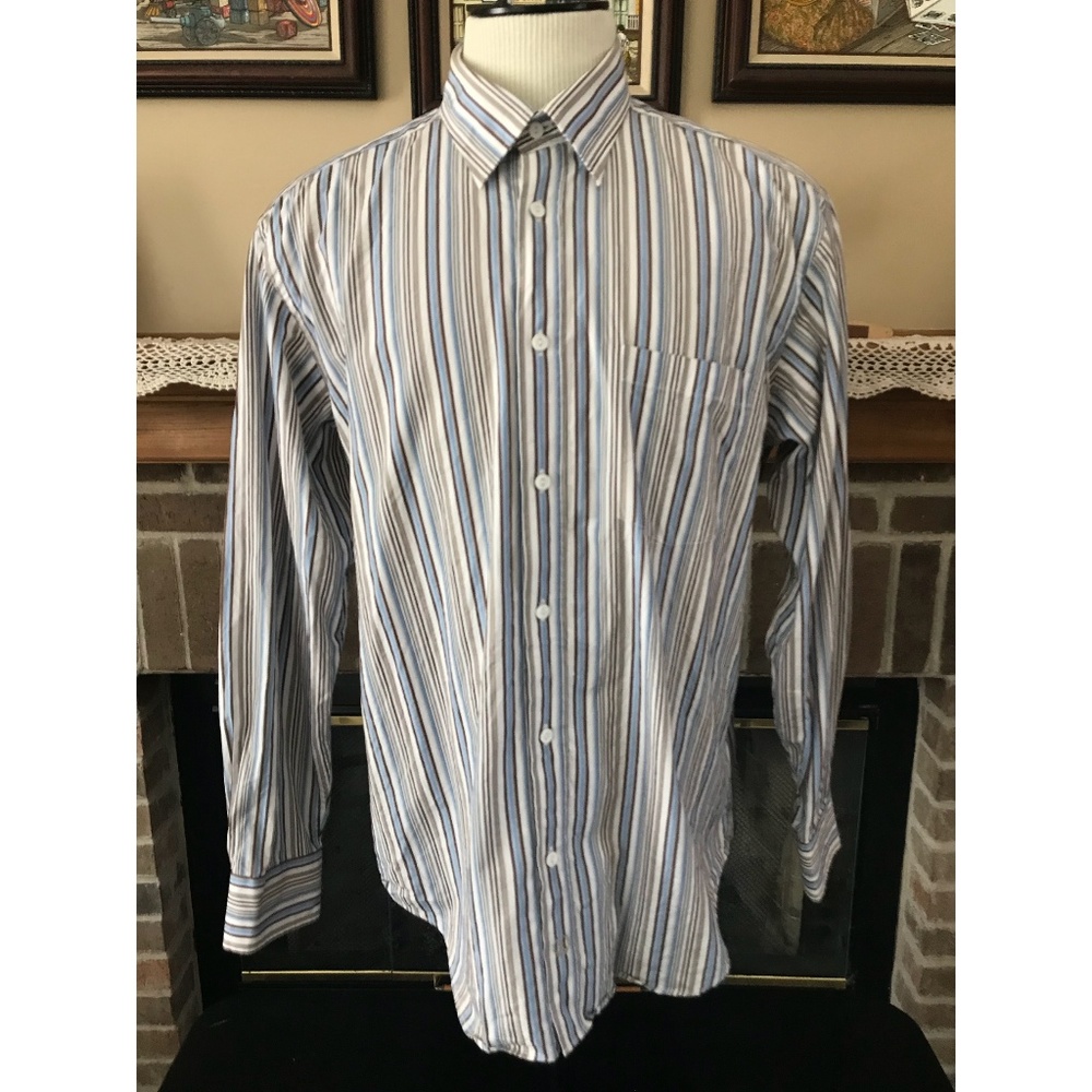 bugatchi uomo Long Sleeve Button Down Size XL